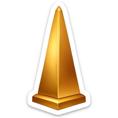 metallic obelisk with honey sticker