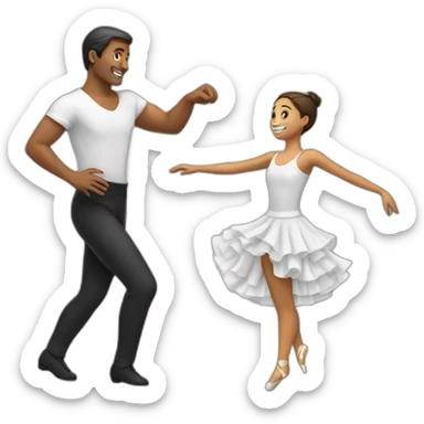 Un danseur avec une fille sticker