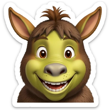 Donkey from Shrek movie sticker