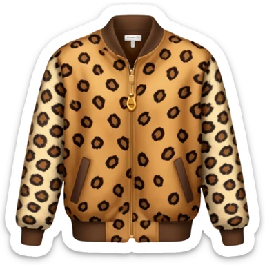 leopard print jacket sticker
