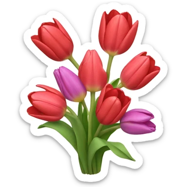 Tulip bouquet sticker