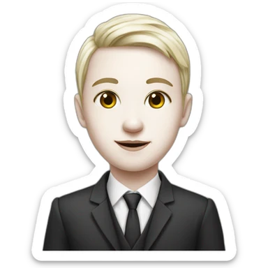 young member of parliament with white skin sticker