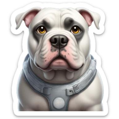 American bully on the moon sticker