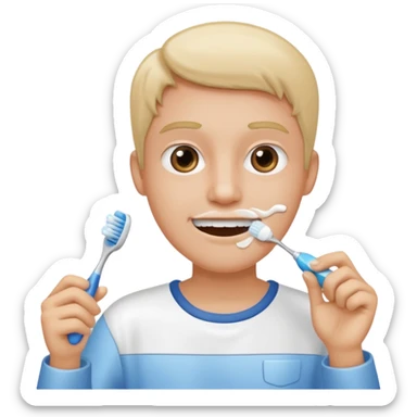 Brushing your teeth sticker