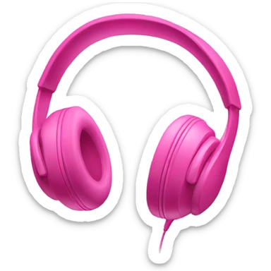 Pink headphones sticker