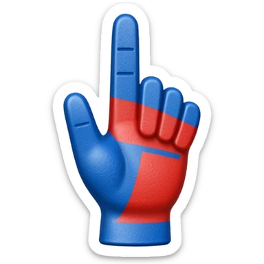 foam finger american football blue (#00A3E0) and red (#F9423A) sticker