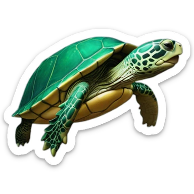 tortue sur un ourse sticker