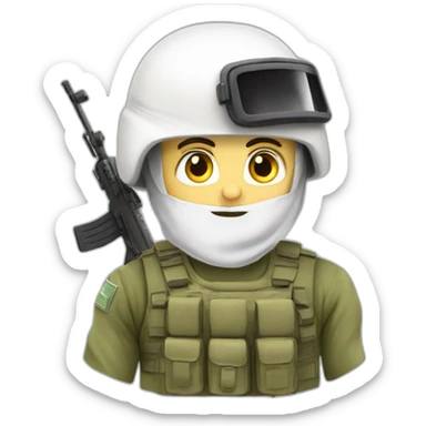  White Akbash and to Israel idf soldier  sticker