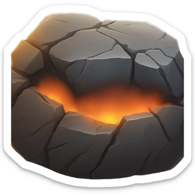 The rock smoldering  sticker