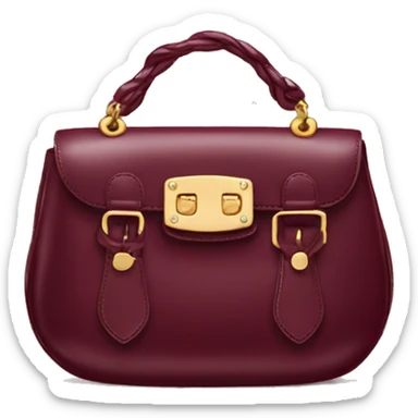 aesthetic burgundy miu miu purse   sticker