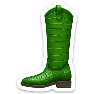 green alligator leather boots sticker