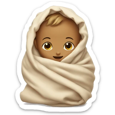 Baby wrapped in a blanket  sticker