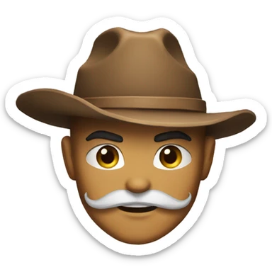 Power activated avatar the airbender with a cowboy moustache sticker