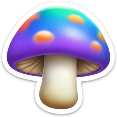 Rainbow mushrooms sticker