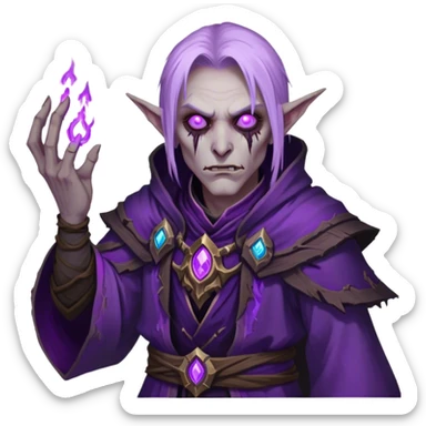 friendly vampire world of warcraft mage undead male sticker