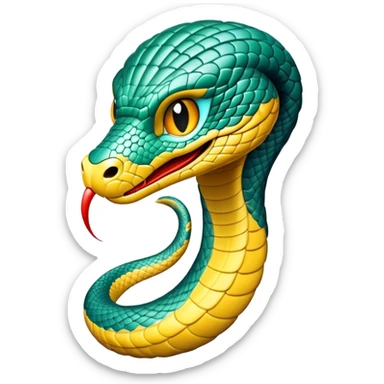 cobra with hood flared sticker