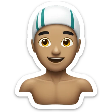 A fins swimmer sticker