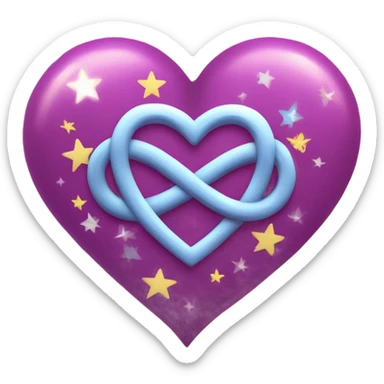Heart with infinity sign and stars sticker