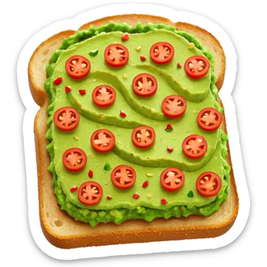guacamole toast  sticker