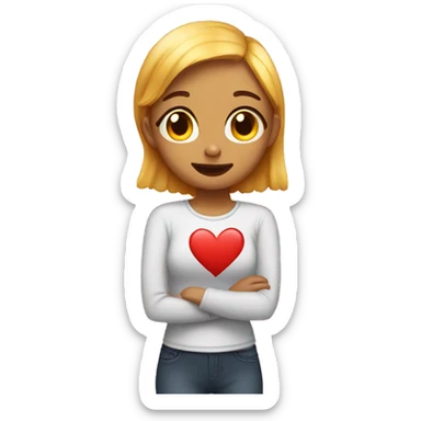 An girl emoji Daydreaming about love sticker
