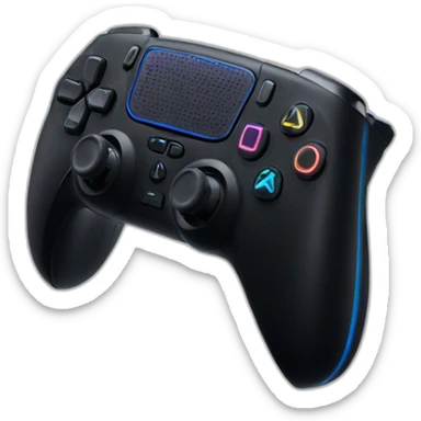 Black Ps5 dualsence pro controller with led  sticker