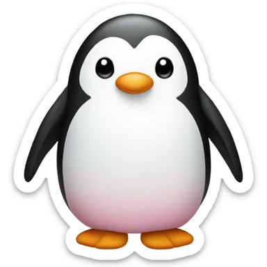 Pingüino rosa sticker