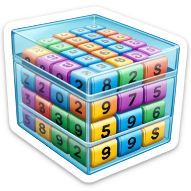 lottery transparent box with papers sticker