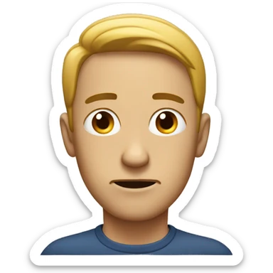 Men looking straight at the screen, perplexed sticker