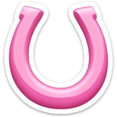 a pink horseshoe sticker