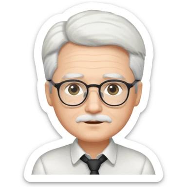 pure white hair, cute mature Boy, black eye brows sticker