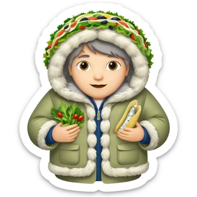 salad herring under a fur coat sticker