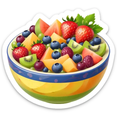 bowl of fruit salad























 sticker