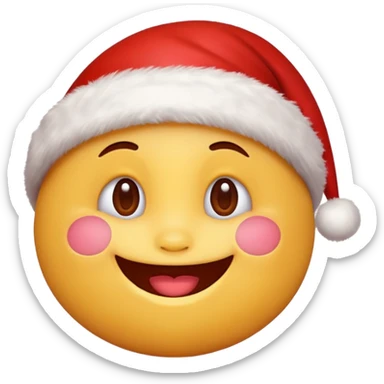 Cute christmas emoji sticker