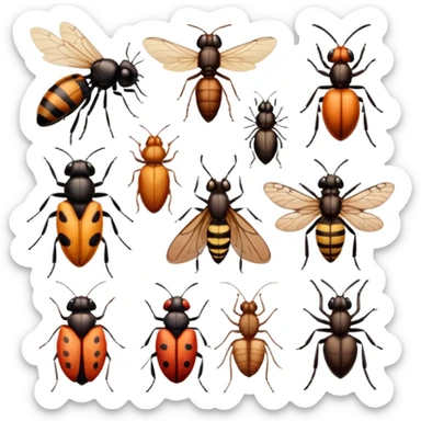 bunch of insects sticker