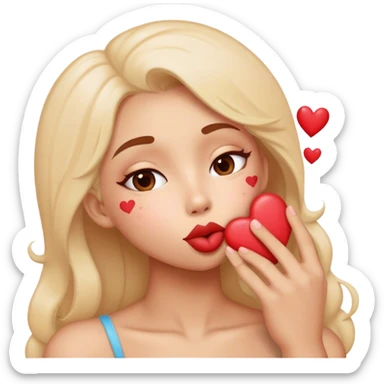 Besos con corazones  sticker