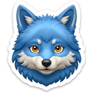 Blue colored wolf 🐺  sticker
