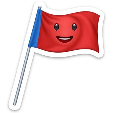 the red flag emoji but it's blue sticker