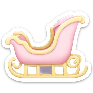 light pink sleigh sticker