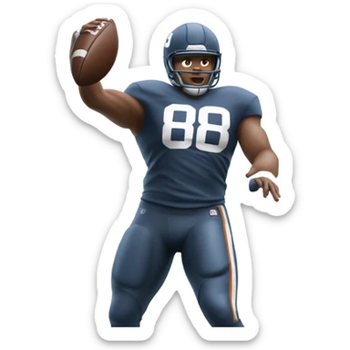 Tight end catching football sticker