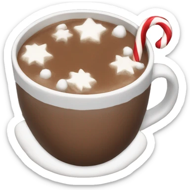 Hot cocoa christmas sticker