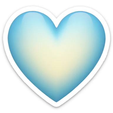 light blue heart sticker