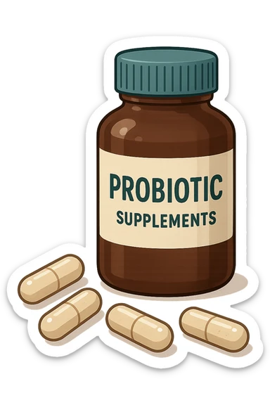 Probiotici integratori sticker