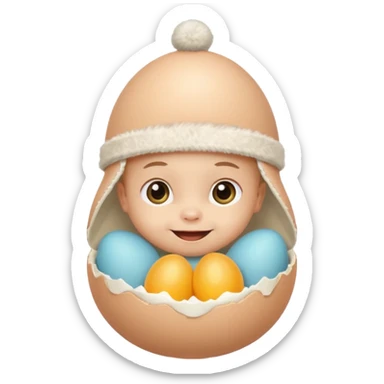 funny egg funny newborn sticker