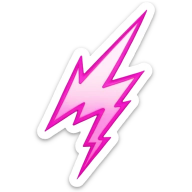 Pink lightning bolt sticker