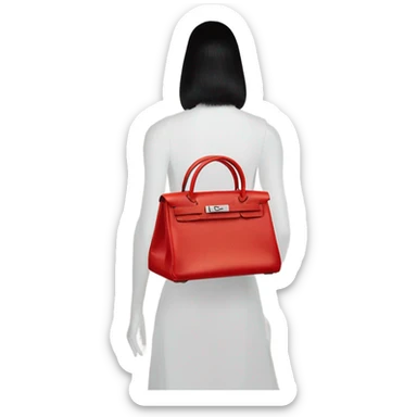 Hermes red bag sticker