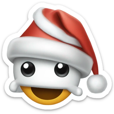 igloo xmas santa hat sticker