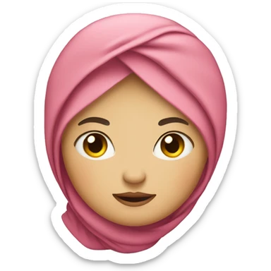 fat girl with a headscarf  sticker