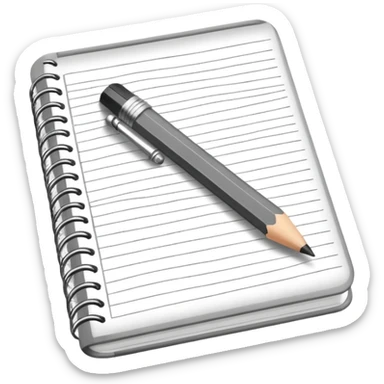 a pencil drawing in a notebook  sticker