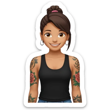 tattooed tourist girl sticker