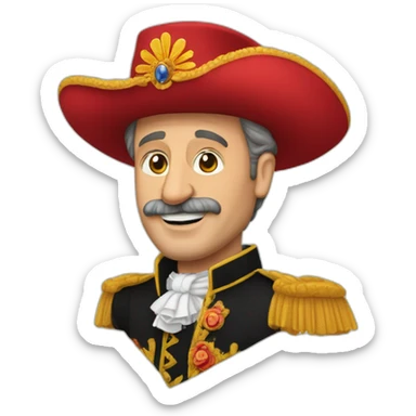 Juan Carlos I, king of Spain, dressed in flamenco sticker